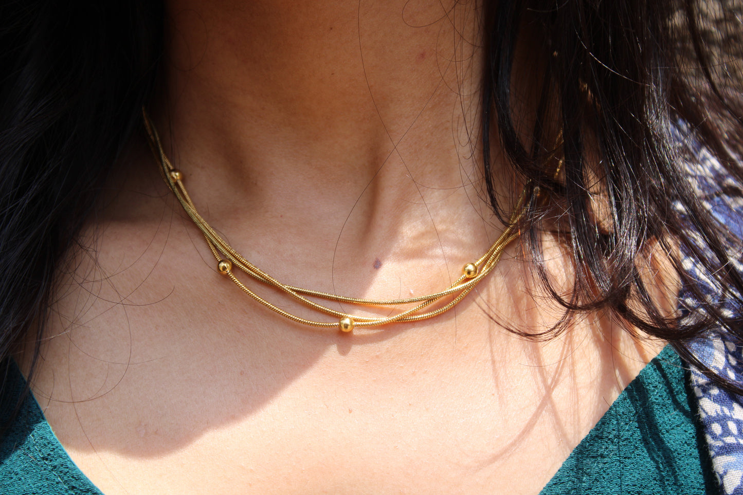 Golden Dusk Layered Necklace