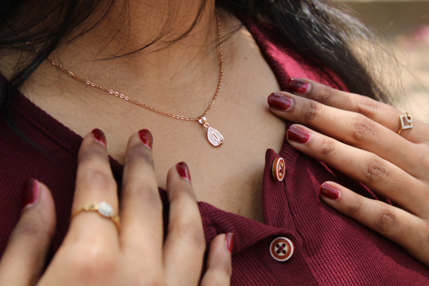 Golden Teardrop Pendant