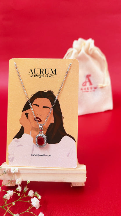 Ruby Radiance Pendant(silver)