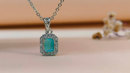 Aquamarine Elegance Pendant (sliver)