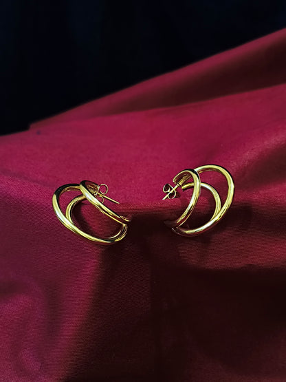 triple loop earring