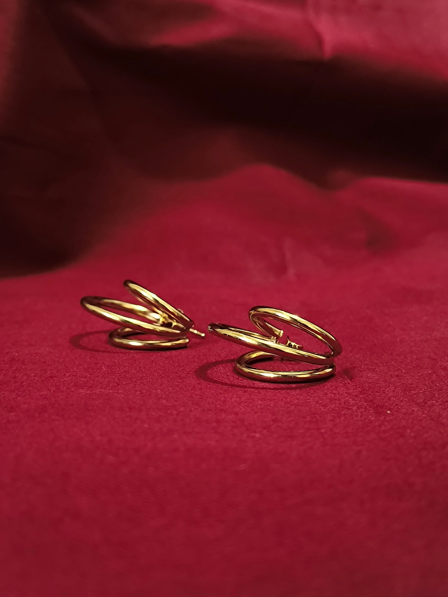 triple loop earring