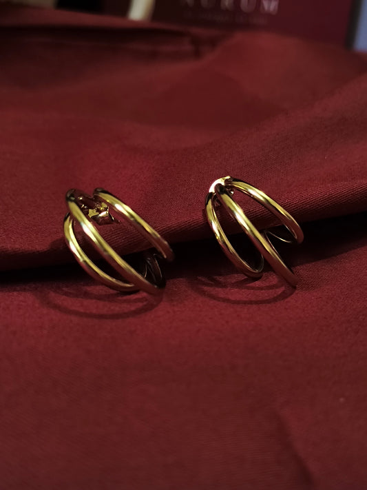 triple loop earring