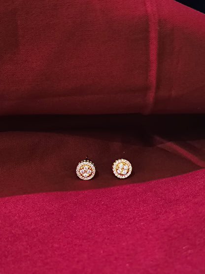 circle diamond earring