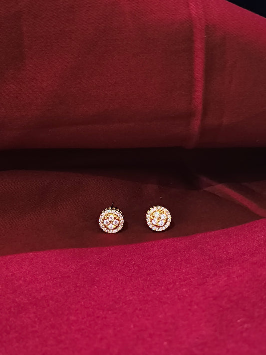 circle diamond earring