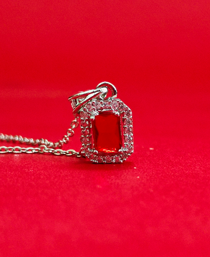 Ruby Radiance Pendant(silver)